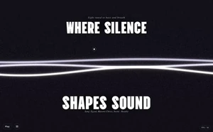 Audiovisual interface showing reactive shader lines