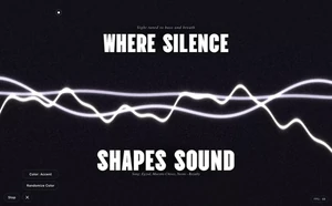 Audiovisual project spectrum view with control panel