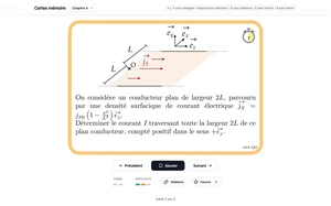 Physics flashcards viewer interface