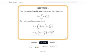 Physics flashcards viewer interface