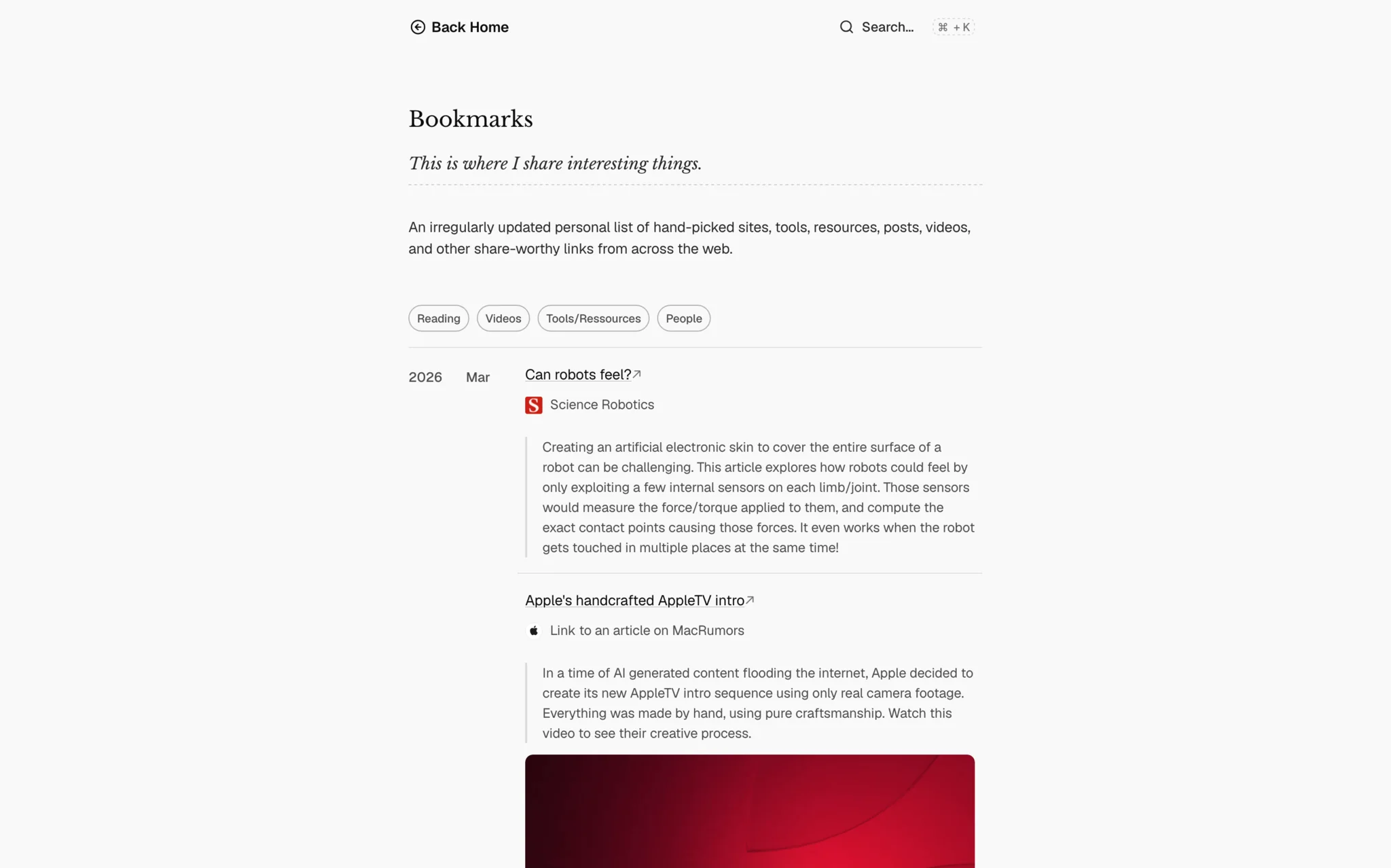Old portfolio About page