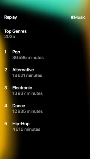 Apple Music Replay 2025 replay screenshot 2 of 5