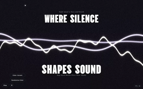 Audiovisual project spectrum view with control panel