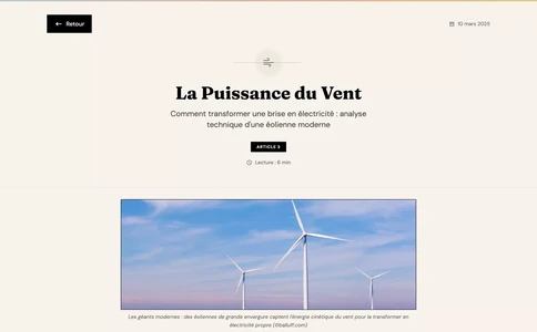 Wind turbine energy calculator with custom graph